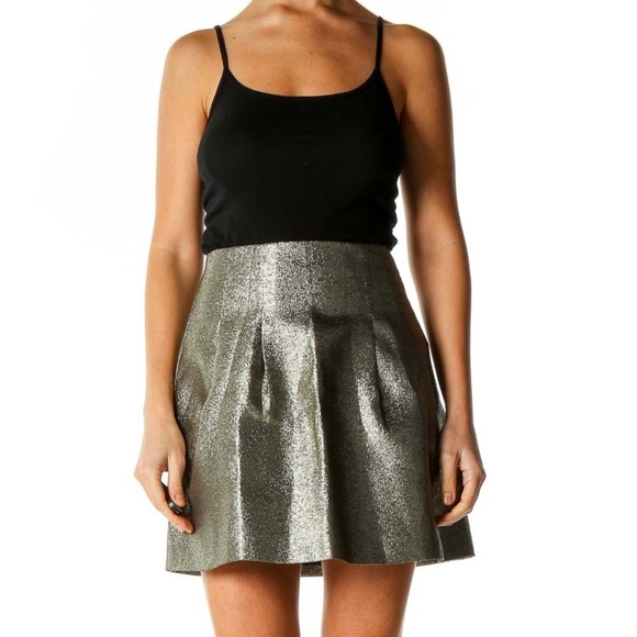 Madewell Dresses & Skirts - Madewell Silver Chic A-Line Skirt